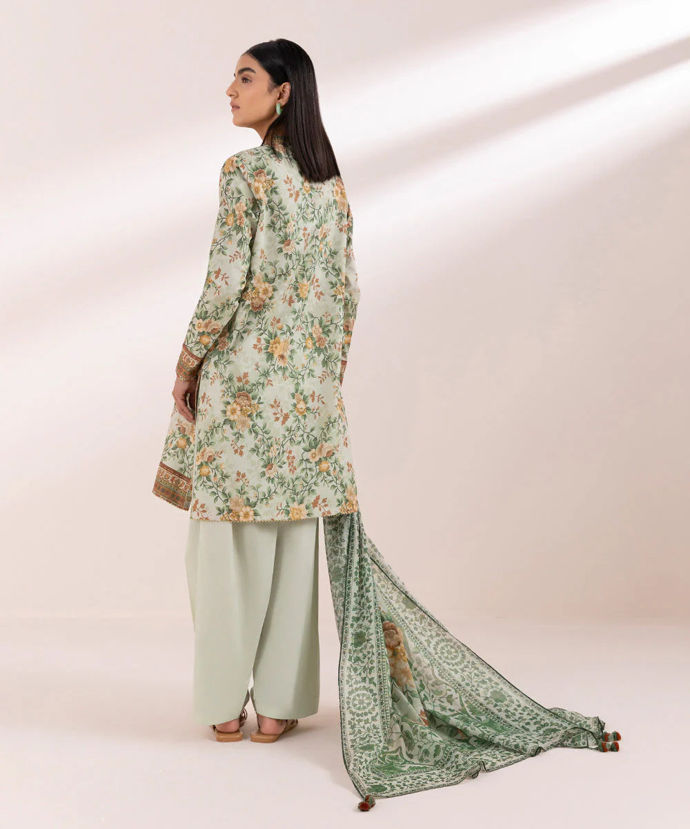 SAPPHIRE | UNSTITCHED 2 PIECE PRINTED ZARI LAWN SUIT