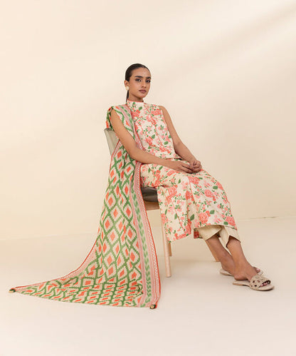 SAPPHIRE | UNSTITCHED 3 PIECE PRINTED LAWN SUIT