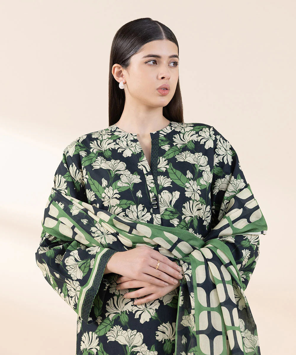 SAPPHIRE | UNSTITCHED 2 PIECE PRINTED LAWN SUIT