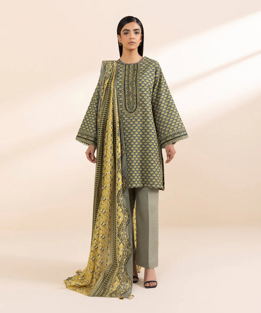 SAPPHIRE | UNSTITCHED 3 PIECE EMBROIDERED CAMBRIC SUIT