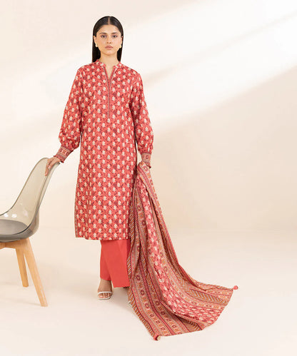 SAPPHIRE | UNSTITCHED 3 PIECE PRINTED LINEN SUIT