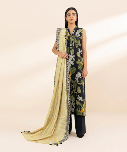 SAPPHIRE | UNSTITCHED 3 PIECE PRINTED KHADDAR SUIT