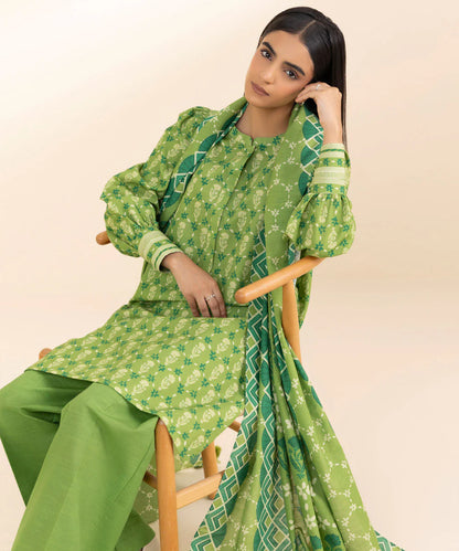 SAPPHIRE | UNSTITCHED 3 PIECE PRINTED LIGHT KHADDAR SUIT
