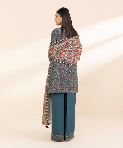 SAPPHIRE | UNSTITCHED 3 PIECE PRINTED LIGHT KHADDAR SUIT
