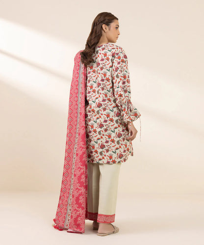 SAPPHIRE | UNSTITCHED 3 PIECE PRINTED LIGHT KHADDAR SUIT