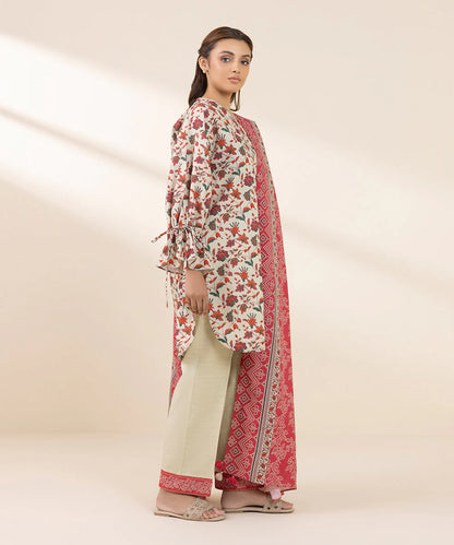SAPPHIRE | UNSTITCHED 3 PIECE PRINTED LIGHT KHADDAR SUIT