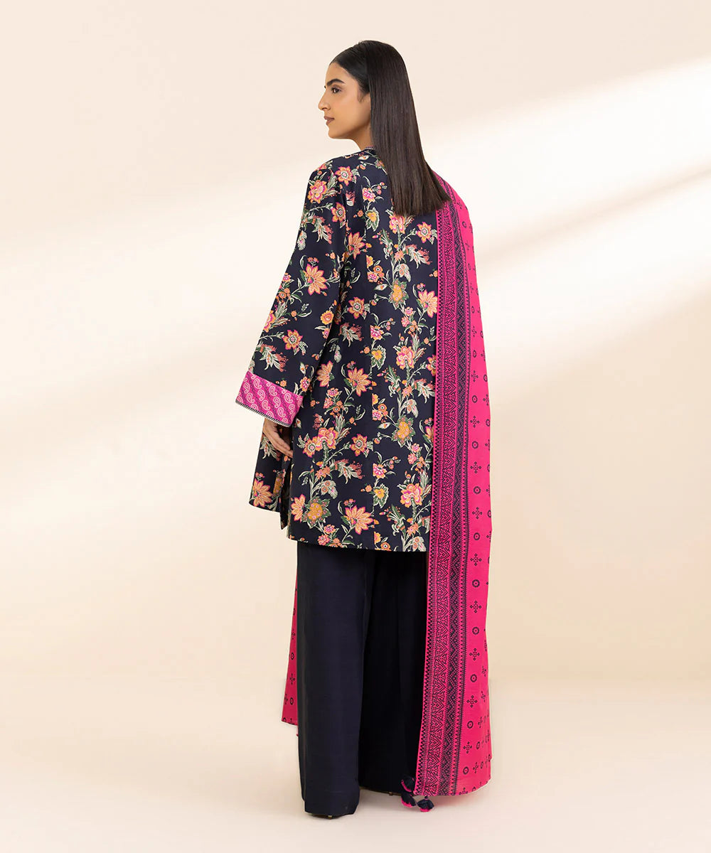 SAPPHIRE | UNSTITCHED 3 PIECE PRINTED LIGHT KHADDAR SUIT