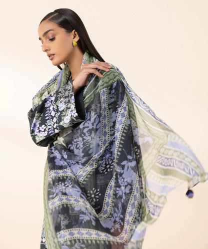 SAPPHIRE | UNSTITCHED 3 PIECE PRINTED CAMBRIC SUIT