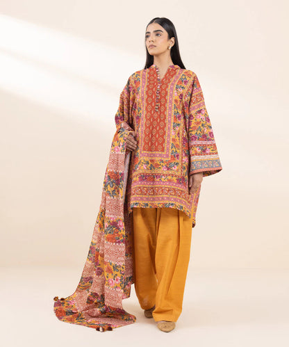 SAPPHIRE | UNSTITCHED 3 PIECE PRINTED KHADDAR SUIT