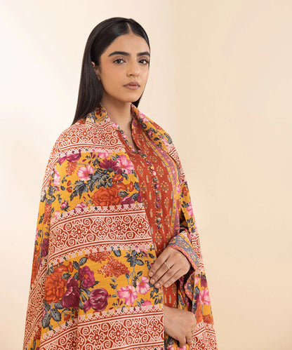 SAPPHIRE | UNSTITCHED 3 PIECE PRINTED KHADDAR SUIT
