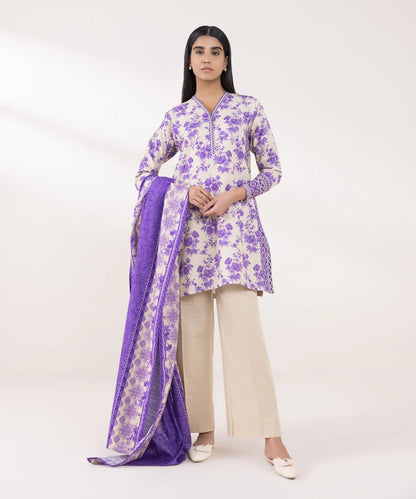 SAPPHIRE | UNSTITCHED 3 PIECE PRINTED KHADDAR SUIT