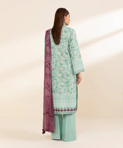 SAPPHIRE | UNSTITCHED 3 PIECE PRINTED COTTON VISCOSE SUIT
