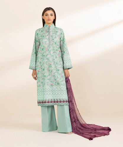 SAPPHIRE | UNSTITCHED 3 PIECE PRINTED COTTON VISCOSE SUIT