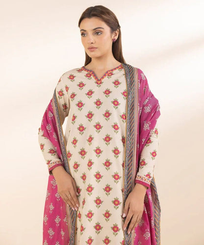 SAPPHIRE | UNSTITCHED 3 PIECE PRINTED COTTON SUIT