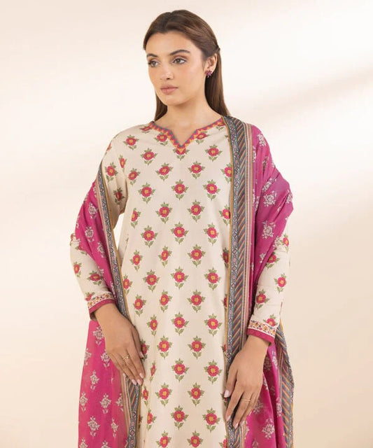 SAPPHIRE | UNSTITCHED 3 PIECE PRINTED COTTON SUIT