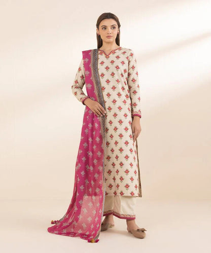 SAPPHIRE | UNSTITCHED 3 PIECE PRINTED COTTON SUIT