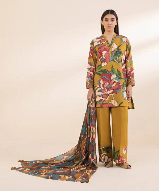 SAPPHIRE | UNSTITCHED 2 PIECE PRINTED COTTON SUIT
