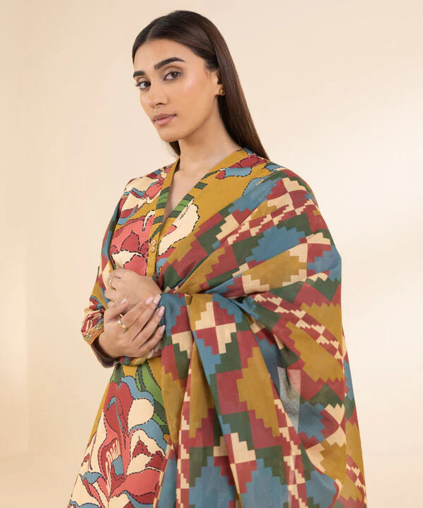SAPPHIRE | UNSTITCHED 2 PIECE PRINTED COTTON SUIT