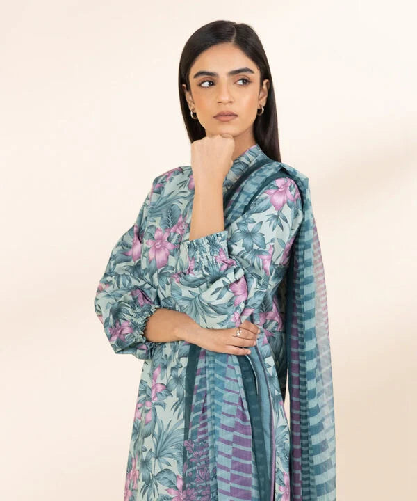 SAPPHIRE | UNSTITCHED 3 PIECE PRINTED LAWN SUIT