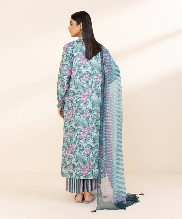 SAPPHIRE | UNSTITCHED 3 PIECE PRINTED LAWN SUIT