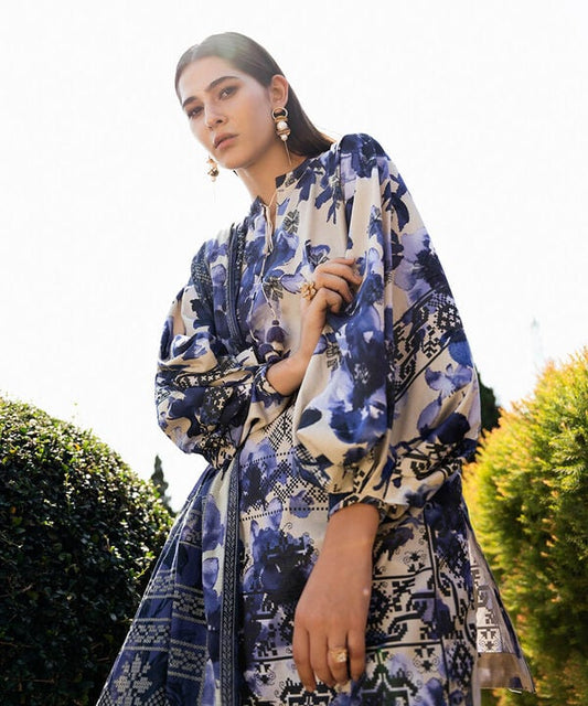 SAPPHIRE | UNSTITCHED 2 PIECE PRINTED LAWN SUIT