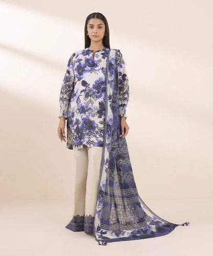 SAPPHIRE | UNSTITCHED 2 PIECE PRINTED LAWN SUIT