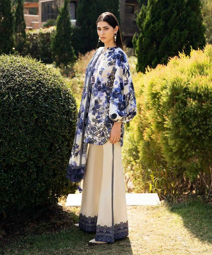 SAPPHIRE | UNSTITCHED 2 PIECE PRINTED LAWN SUIT