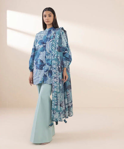 SAPPHIRE | UNSTITCHED 3 PIECE PRINTED LAWN SUIT