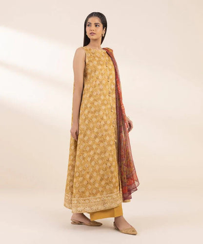 SAPPHIRE | UNSTITCHED 3 PIECE PRINTED ZARI LAWN SUIT