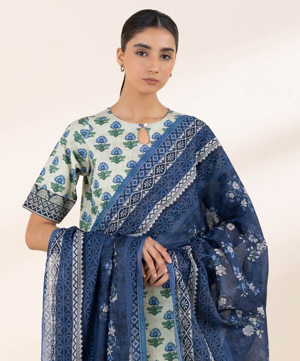 SAPPHIRE | UNSTITCHED 3 PIECE PRINTED LAWN SUIT