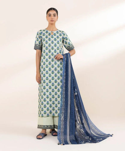 SAPPHIRE | UNSTITCHED 3 PIECE PRINTED LAWN SUIT