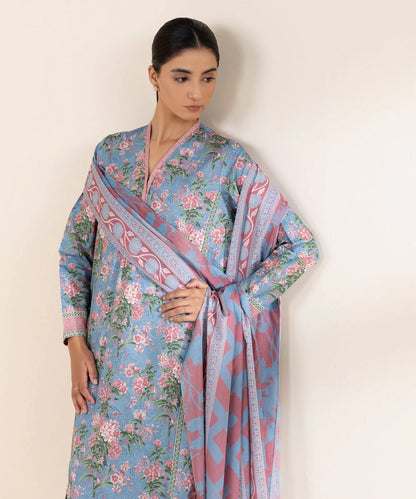 SAPPHIRE | UNSTITCHED 3 PIECE PRINTED LAWN SUIT