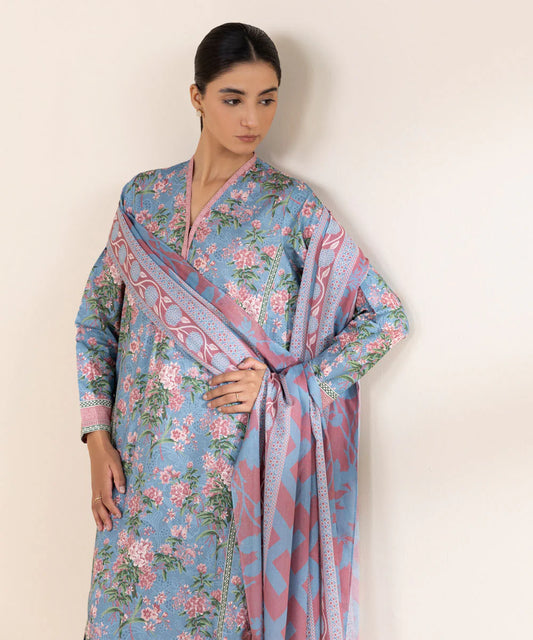 SAPPHIRE | UNSTITCHED 3 PIECE PRINTED LAWN SUIT
