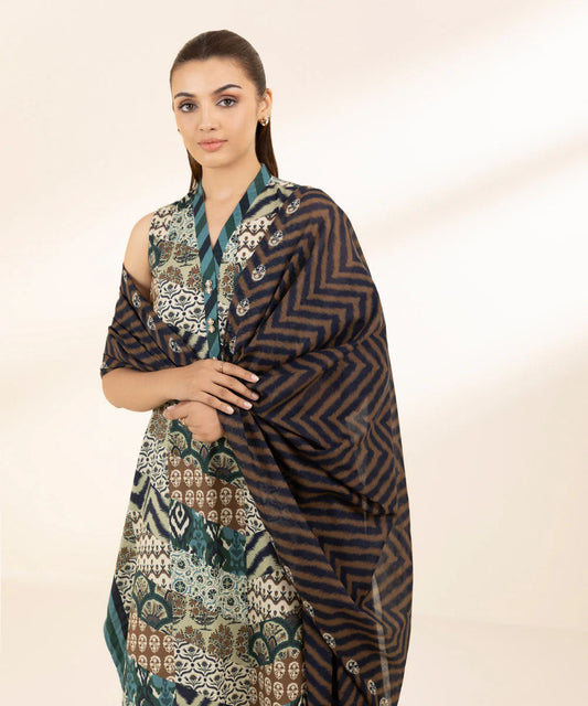 SAPPHIRE | UNSTITCHED 3 PIECE PRINTED LAWN SUIT