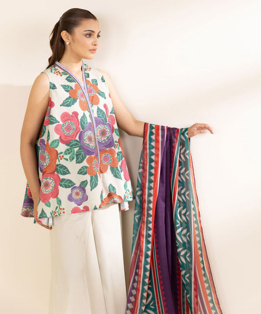 SAPPHIRE | UNSTITCHED 3 PIECE PRINTED LAWN SUIT