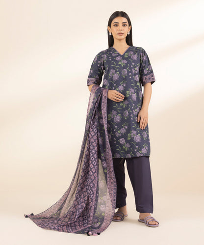 SAPPHIRE | UNSTITCHED 3 PIECE PRINTED LAWN SUIT