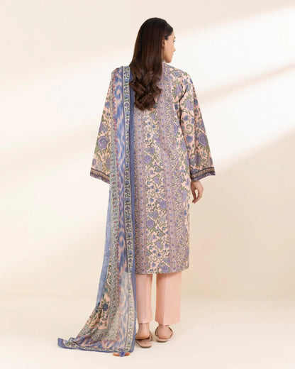 SAPPHIRE | UNSTITCHED 3 PIECE PRINTED LAWN SUIT