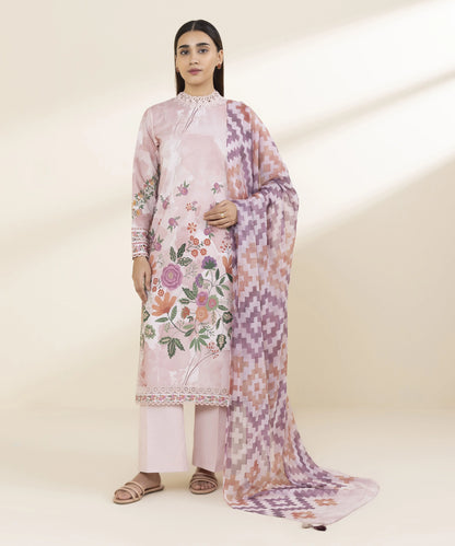 SAPPHIRE | UNSTITCHED 3 PIECE PRINTED LAWN SUIT