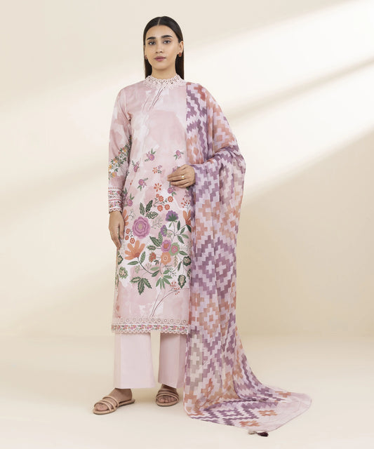 SAPPHIRE | UNSTITCHED 3 PIECE PRINTED LAWN SUIT