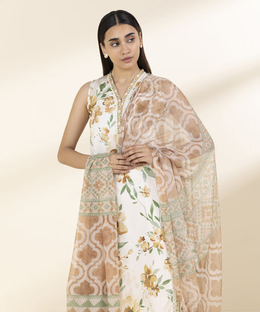 SAPPHIRE | UNSTITCHED 3 PIECE PRINTED LAWN SUIT