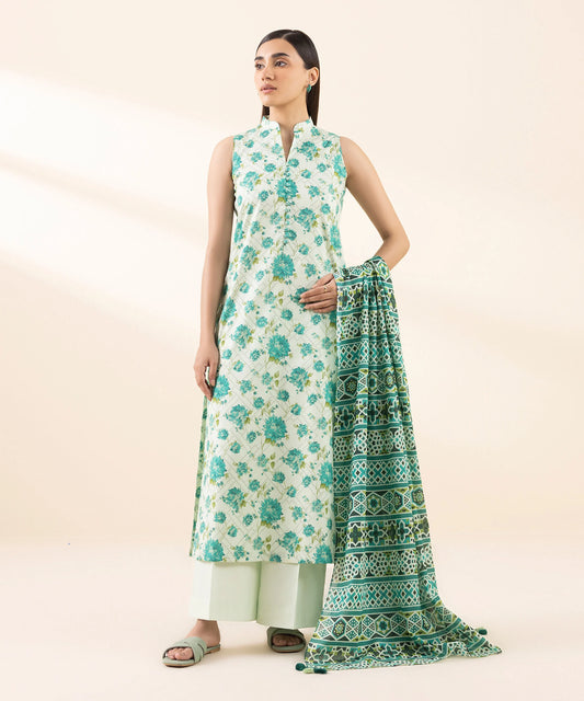 SAPPHIRE | UNSTITCHED 3 PIECE PRINTED LAWN SUIT