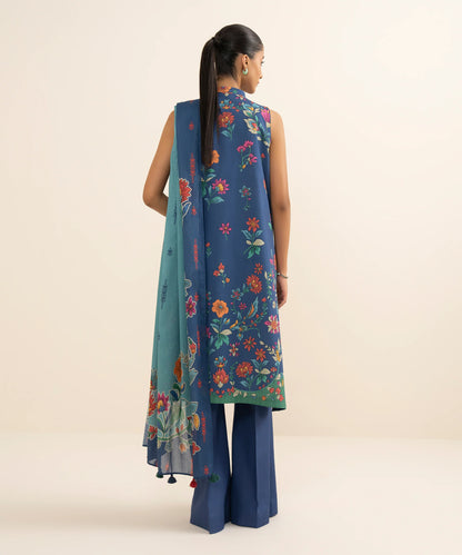 SAPPHIRE | UNSTITCHED 3 PIECE PRINTED LAWN SUIT