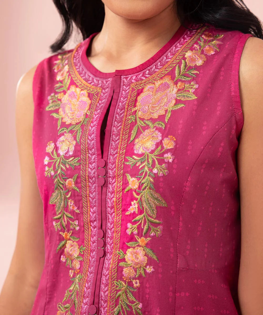 Sapphire | Unstitched 3 Piece - Embroidered Cambric Suit
