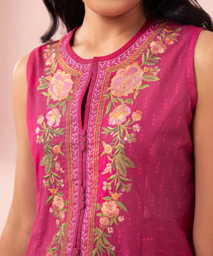 Sapphire | Unstitched 3 Piece - Embroidered Cambric Suit