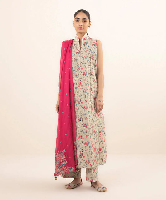 SAPPHIRE | UNSTITCHED 2 PIECE PRINTED CAMBRIC SUIT