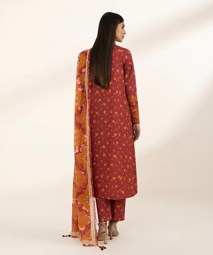 SAPPHIRE | UNSTITCHED 3 PIECE EMBROIDERED LAWN SUIT