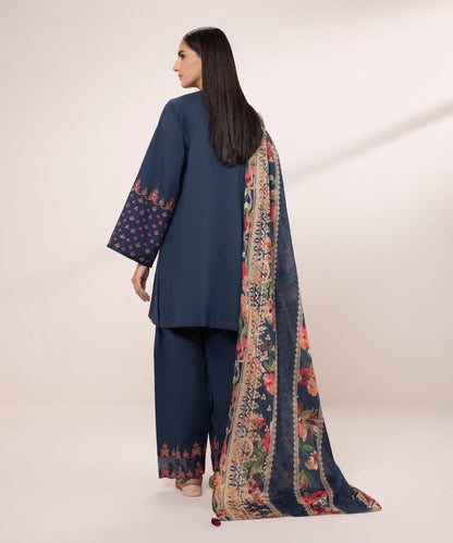 SAPPHIRE | UNSTITCHED 3 PIECE EMBROIDERED LAWN SUIT