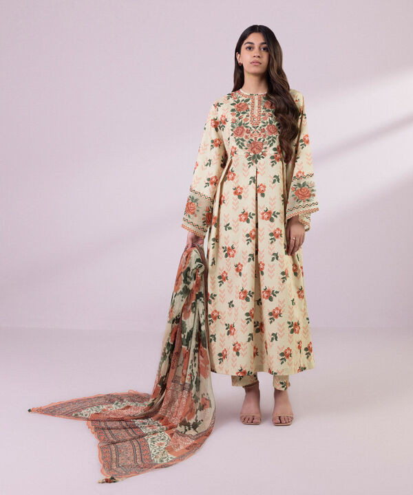SAPPHIRE | UNSTITCHED 3 PIECE EMBROIDERED CAMBRIC SUIT