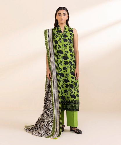 SAPPHIRE | UNSTITCHED 3 PIECE EMBROIDERED LIGHT KHADDAR SUIT