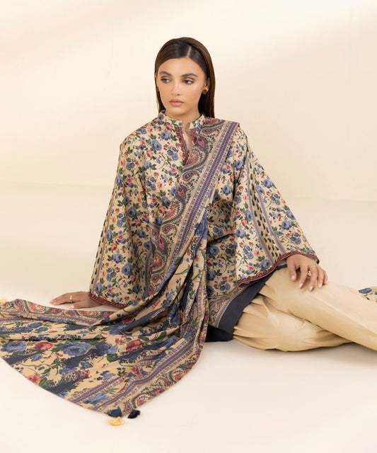 SAPPHIRE | UNSTITCHED 3 PIECE EMBROIDERED COTTON SUIT